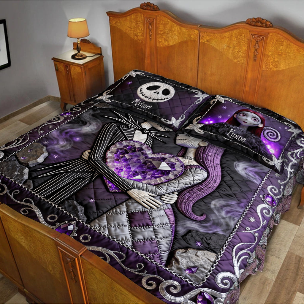From Our First Kiss Till Our Last Breath - Personalized Nightmare Quilt Set