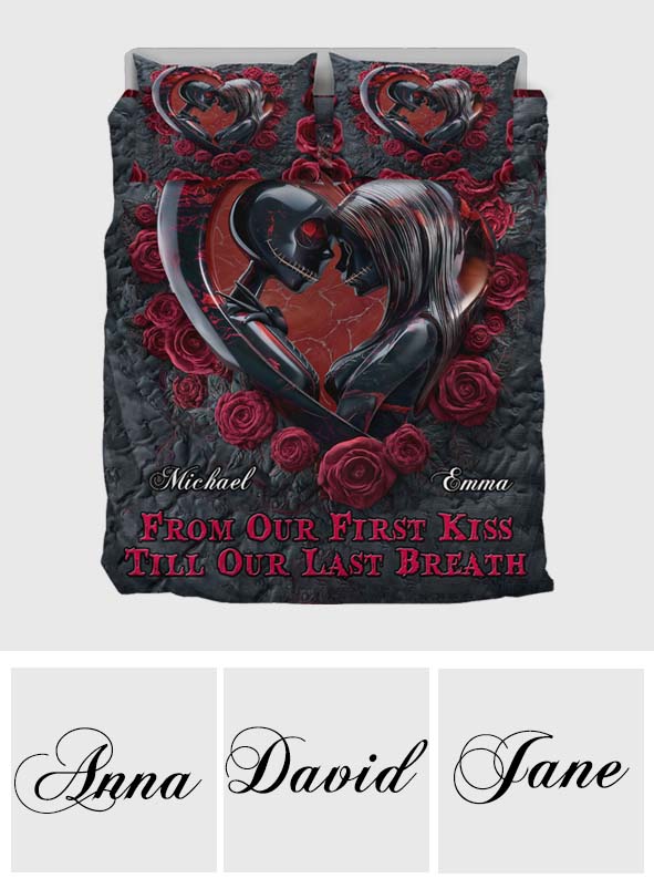 From Our First Kiss - Personalized Nightmare Quilt Set