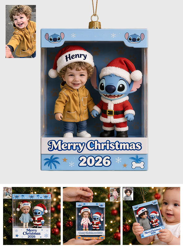 Merry Stitchmas - Personalized Ohana Premium 3D Ornament