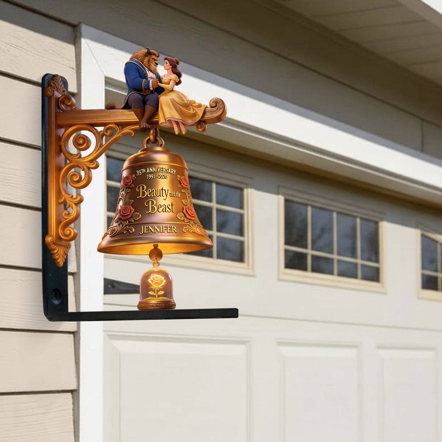 A Tale As Old As Time - Personalized Beauty And The Beast Wooden Wall Mount Sign