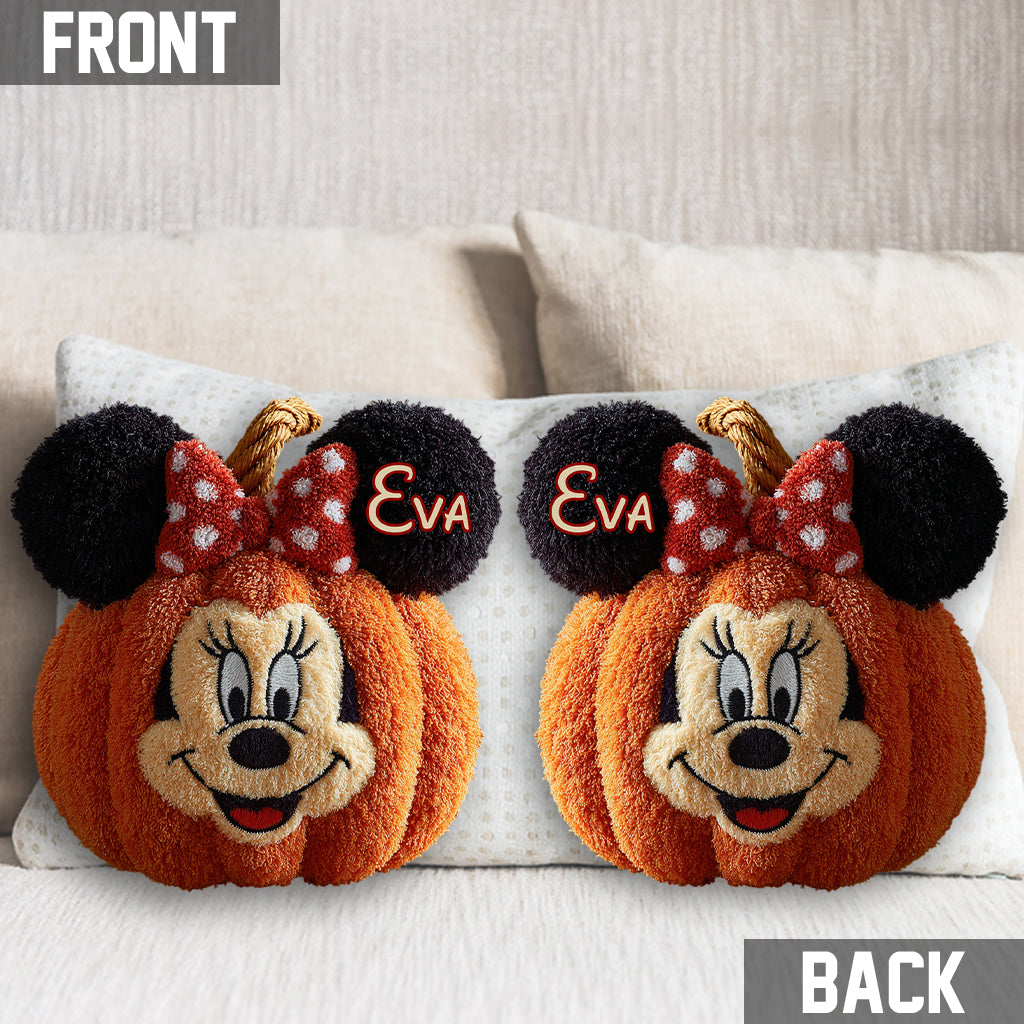 Magical Friends And Pumpkin Halloween Gift - Personalized Mouse Shaped Pillow