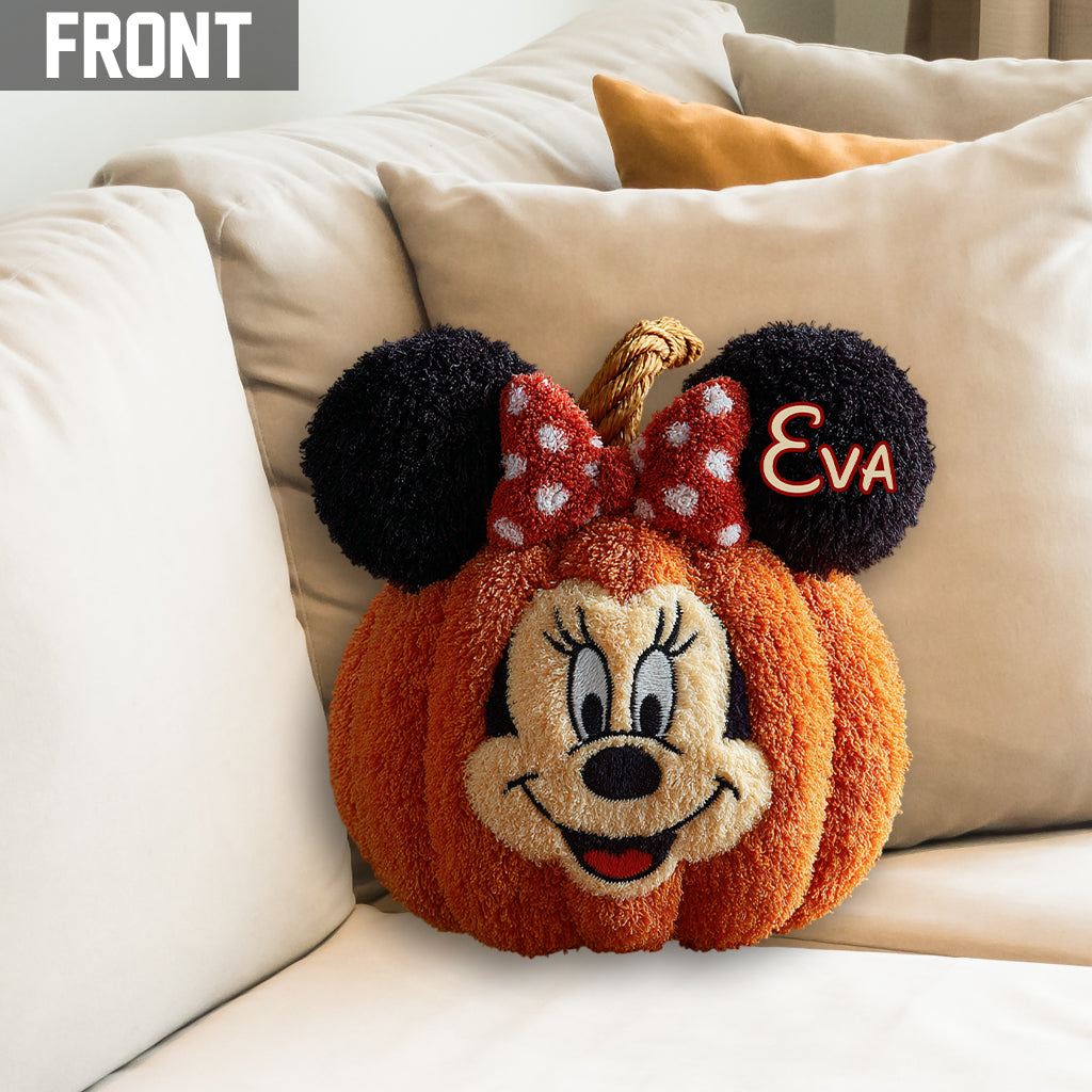 Magical Friends And Pumpkin Halloween Gift - Personalized Mouse Shaped Pillow