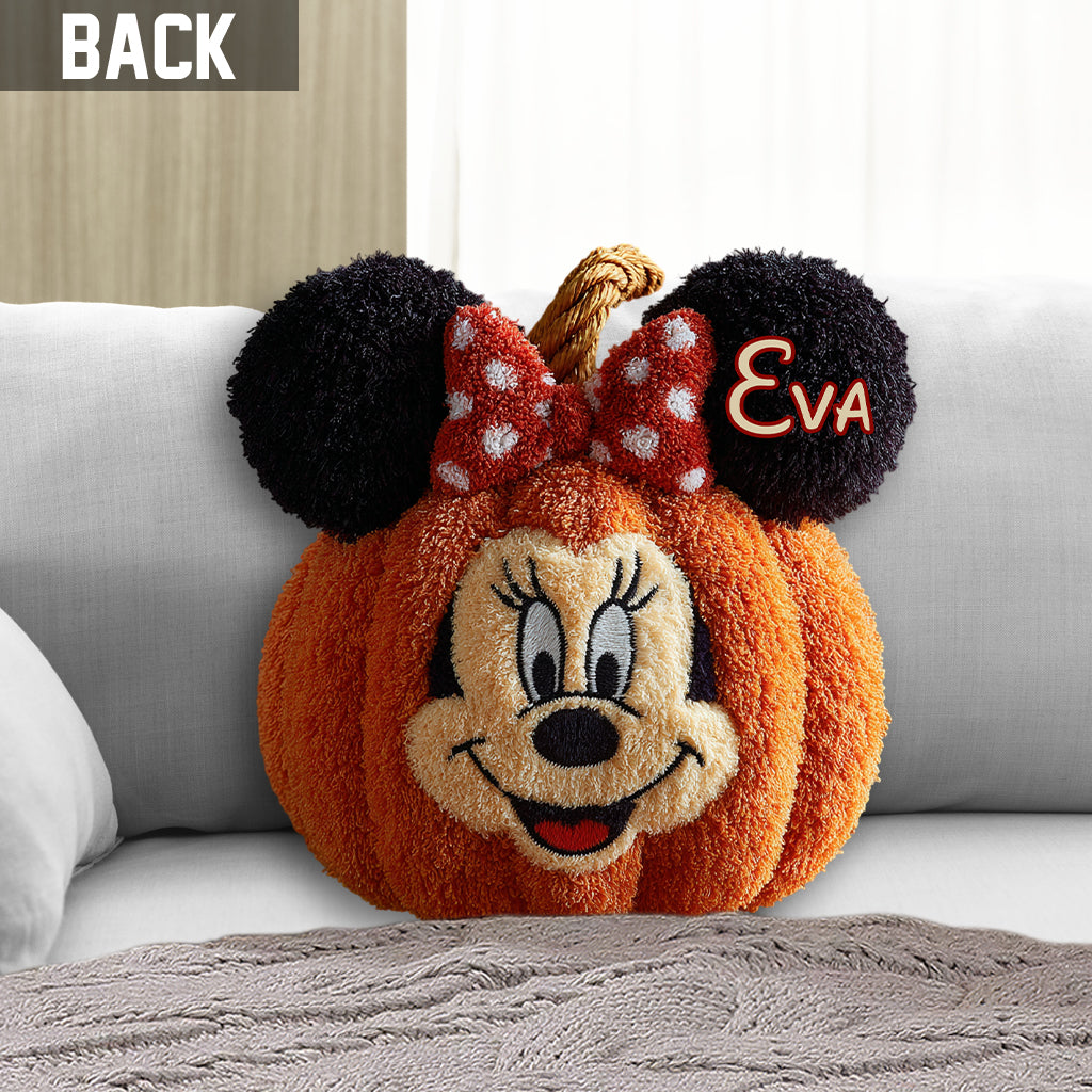 Magical Friends And Pumpkin Halloween Gift - Personalized Mouse Shaped Pillow