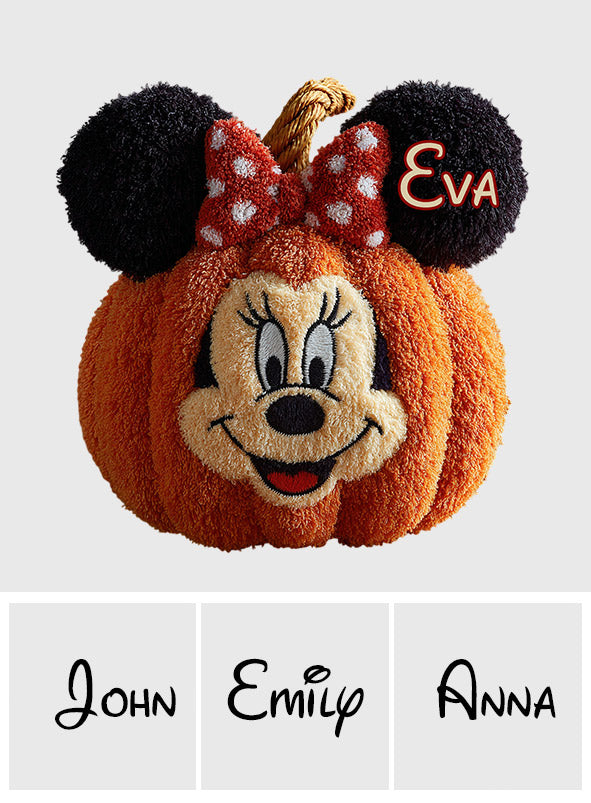 Magical Friends And Pumpkin Halloween Gift - Personalized Mouse Shaped Pillow