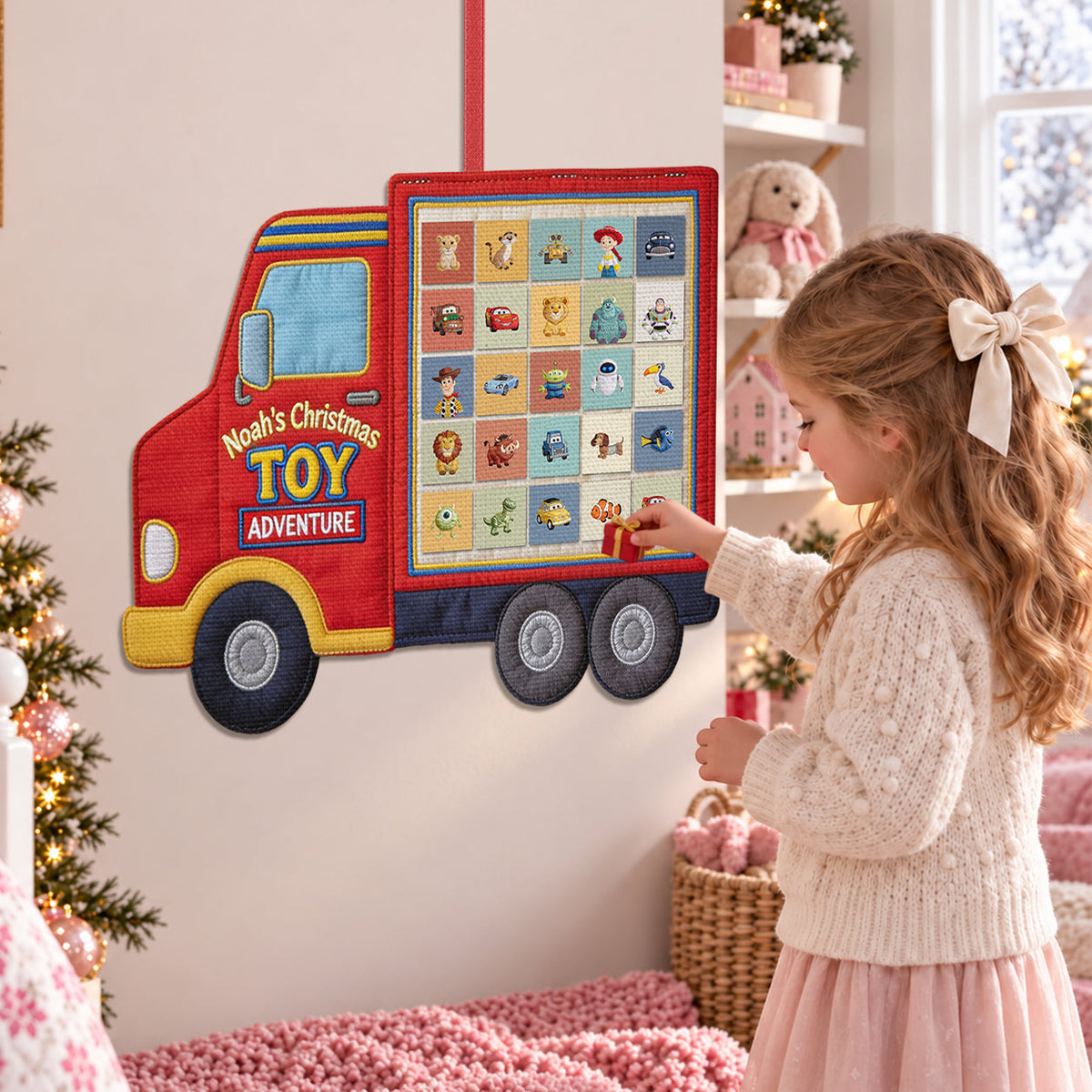 Christmas Toy Adventure - Personalized Animation Movie Fabric Advent Calendar