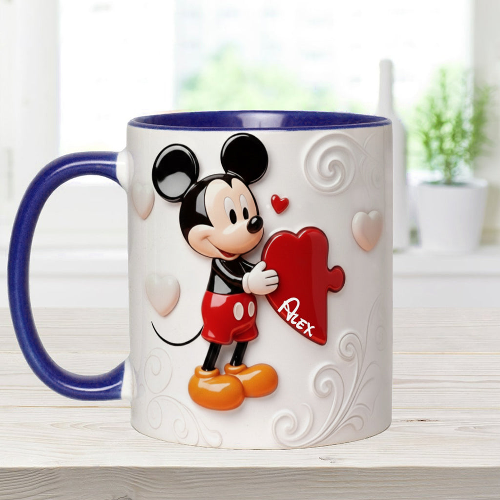Magical Cartoon Mouse Couple, Matching Mug - Personalized Mouse Accent Mug