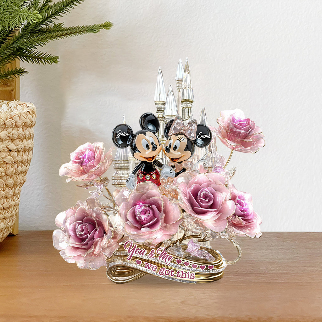 You And Me We Got This - Personalized Mouse Custom Shaped Acrylic Plaque