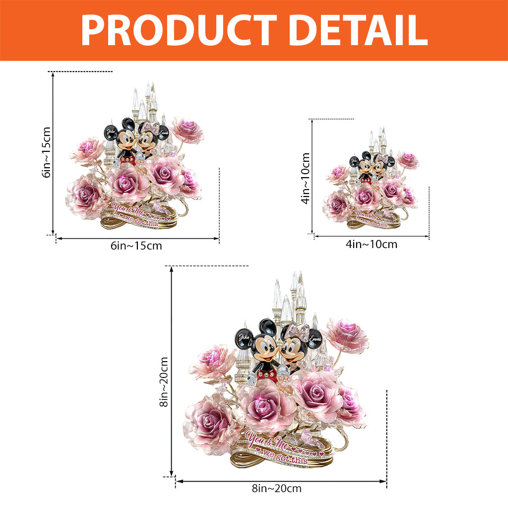 You And Me We Got This - Personalized Mouse Custom Shaped Acrylic Plaque