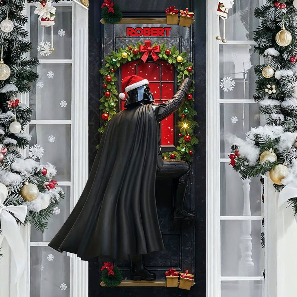 Merry Christmas - Personalized The Force Door Sticker