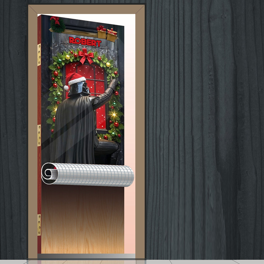 Merry Christmas - Personalized The Force Door Sticker