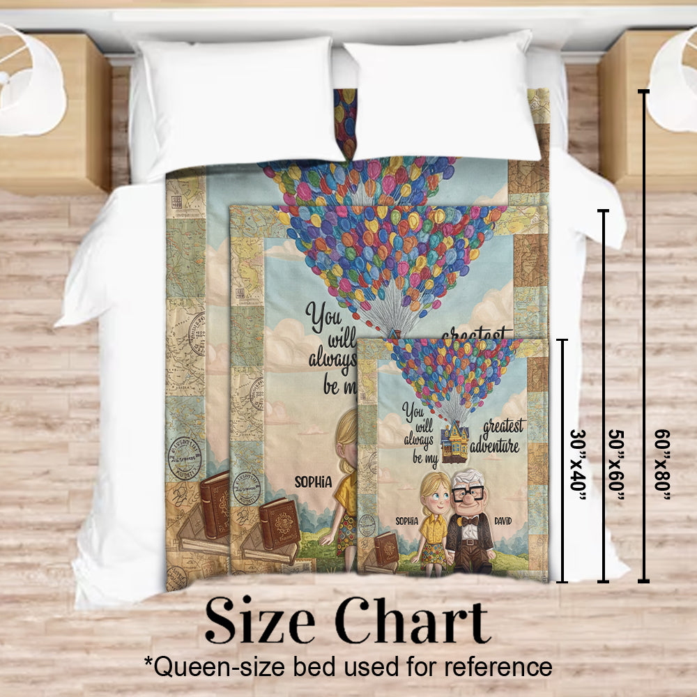 You Are My Greatest Adventure - Personalized Couple Blanket