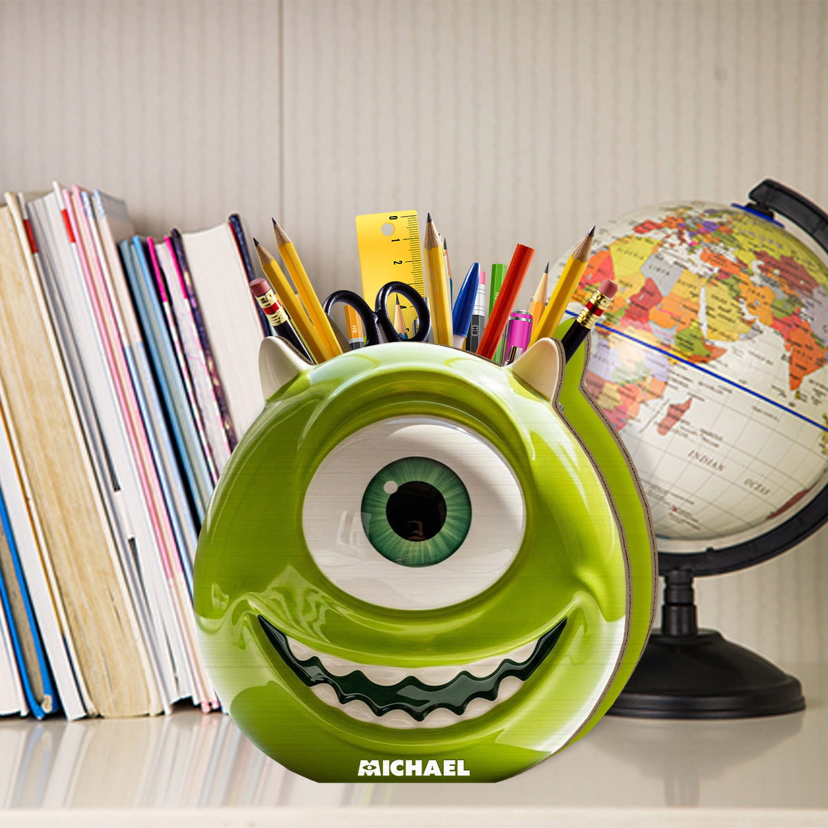 Monster University - Personalized Mouse Wooden Pen Holder