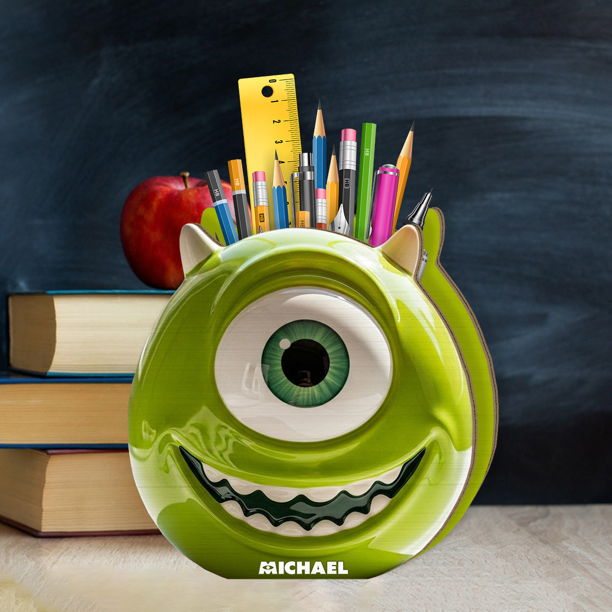 Monster University - Personalized Mouse Wooden Pen Holder