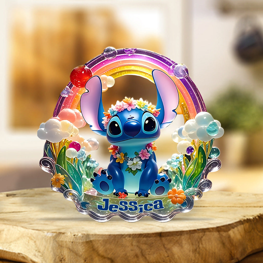 Lovely Ohaha - Personalized Ohana Custom Shaped Acrylic Plaque