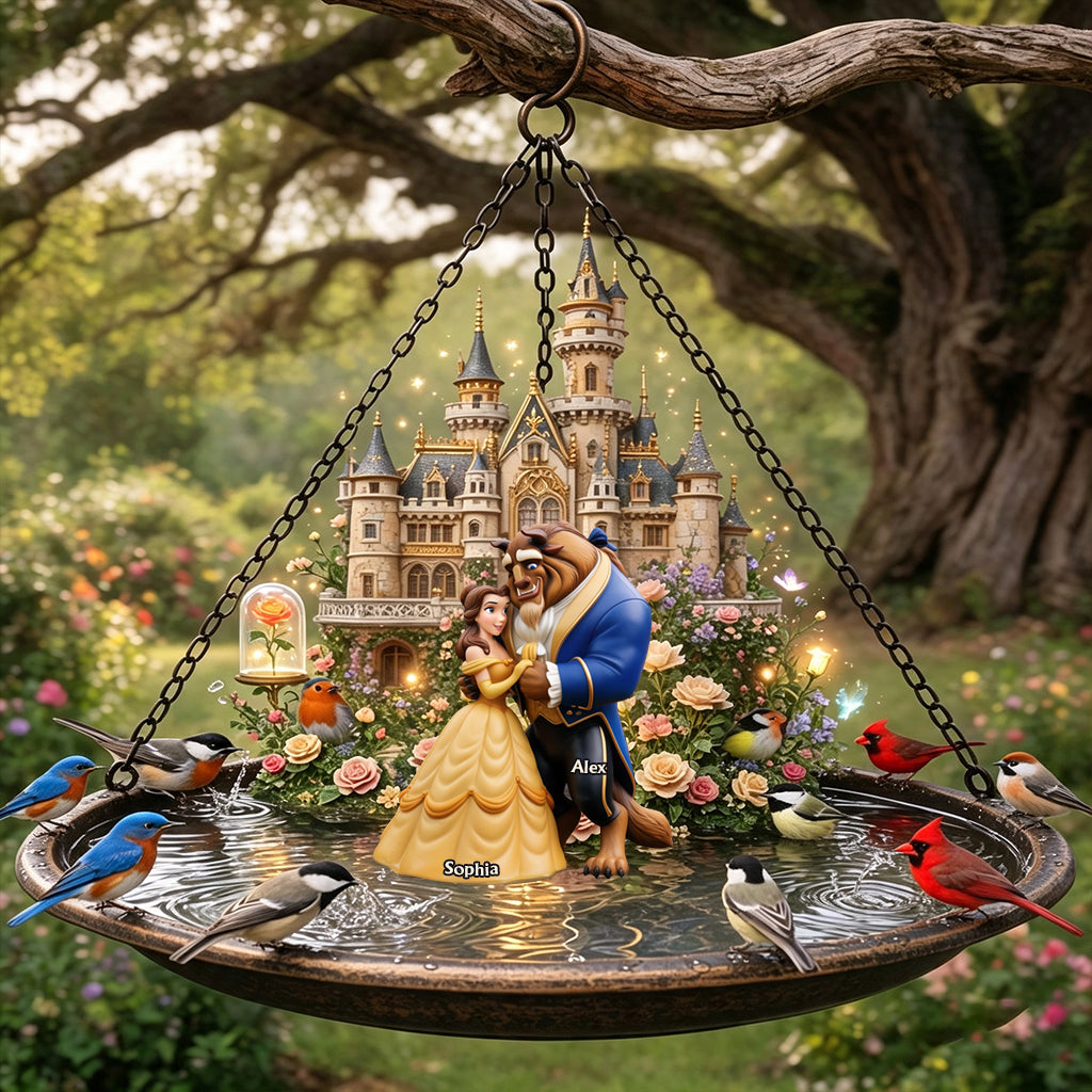Tale As Old As Time - Personalized Beauty And The Beast Bird Feeder/ Bath