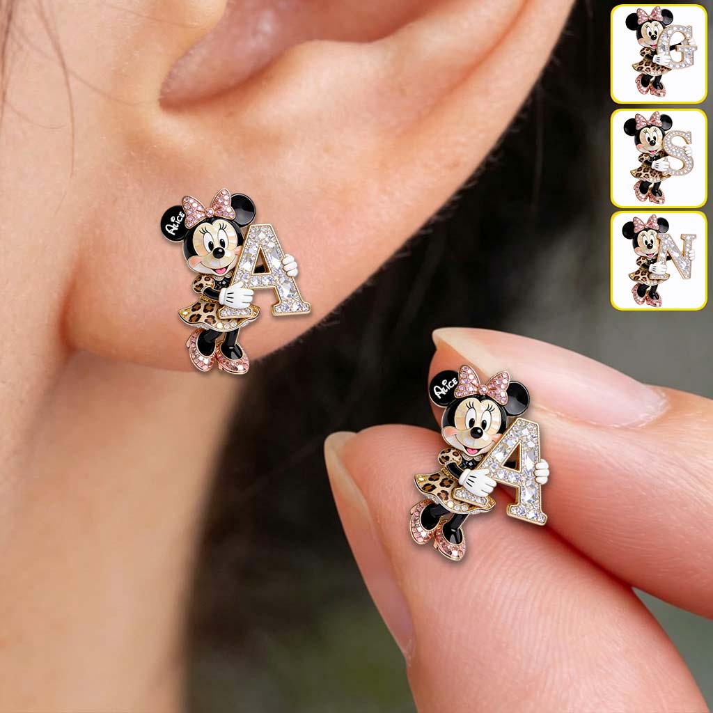 Cute Mouse - Personalized Mouse Stud Earrings