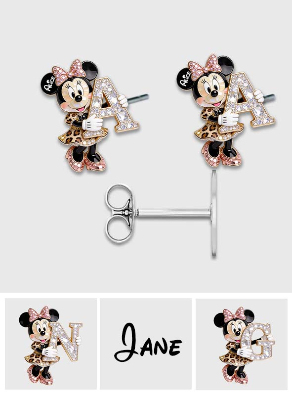 Cute Mouse - Personalized Mouse Stud Earrings
