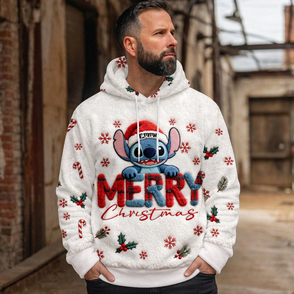 Merry Christmas - Personalized Ohana Fleece Hoodie