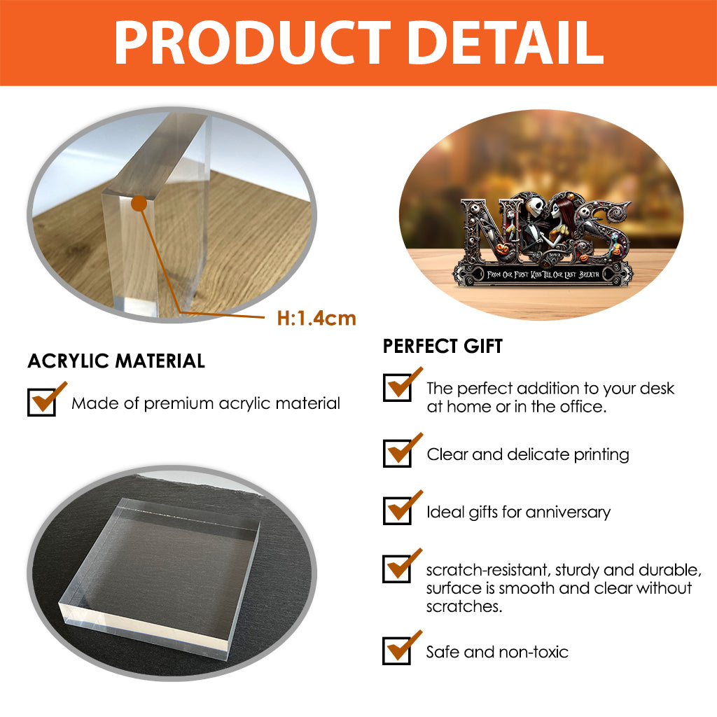 Till Death Do Us Part - Personalized Nightmare Custom Shaped Acrylic Plaque