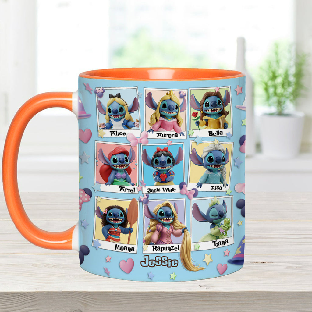 Blue Ohana Princess - Personalized Ohana Accent Mug