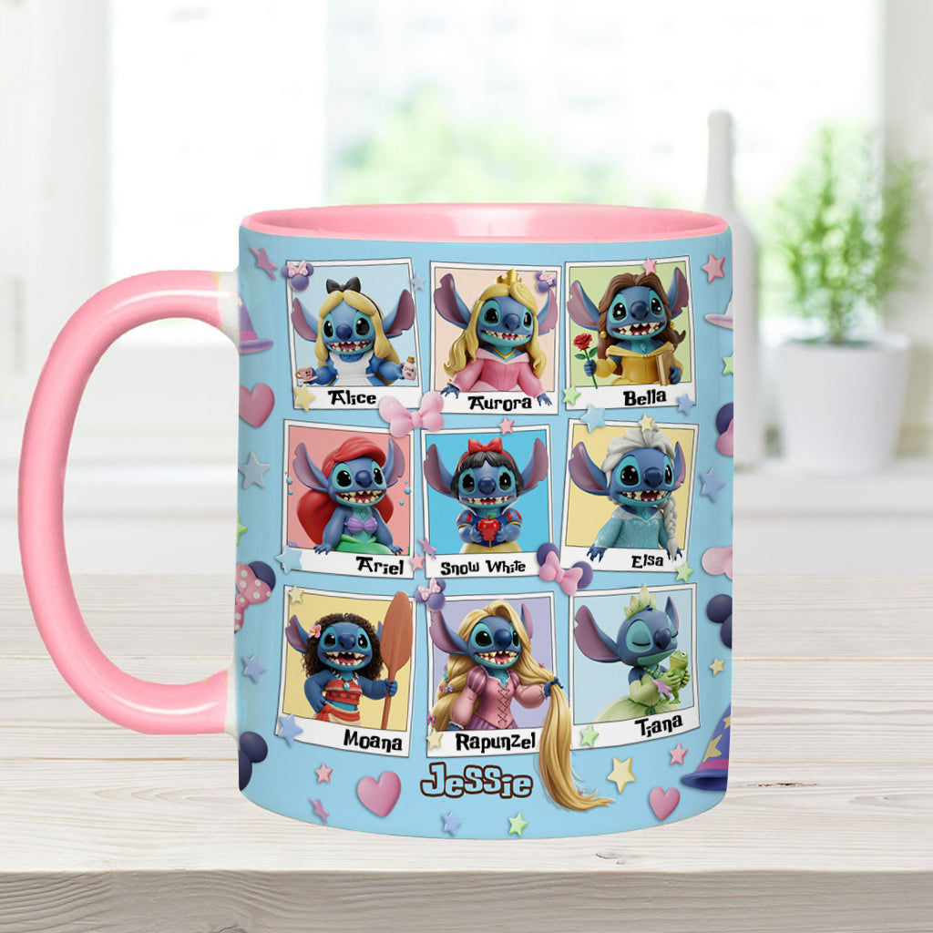 Blue Ohana Princess - Personalized Ohana Accent Mug