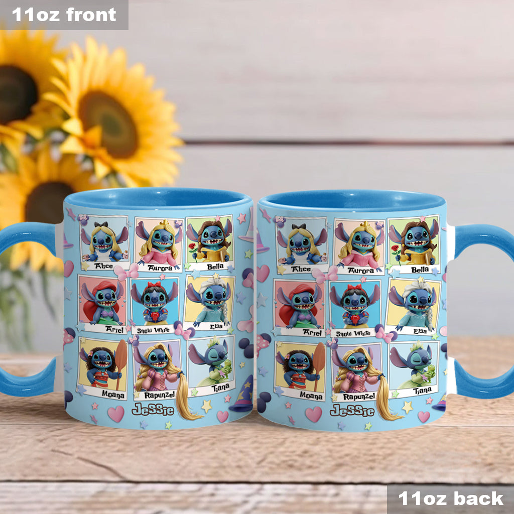 Blue Ohana Princess - Personalized Ohana Accent Mug