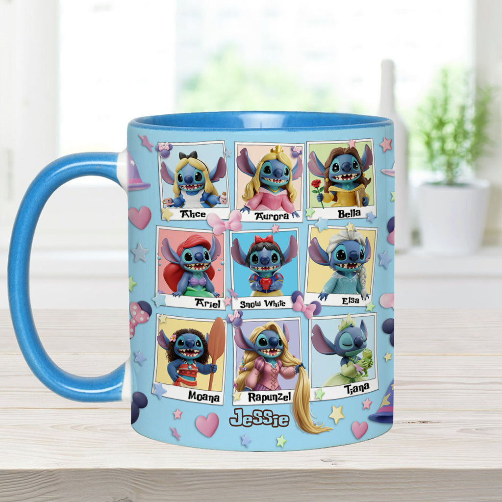 Blue Ohana Princess - Personalized Ohana Accent Mug
