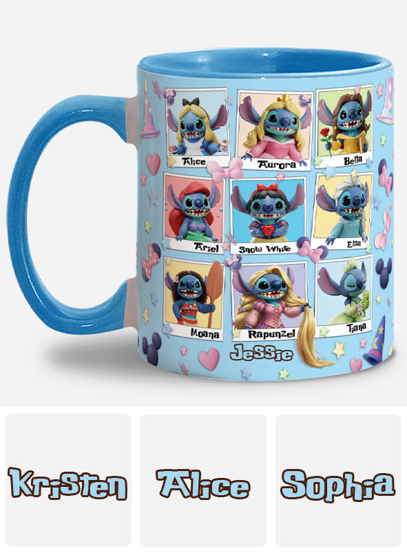 Blue Ohana Princess - Personalized Ohana Accent Mug