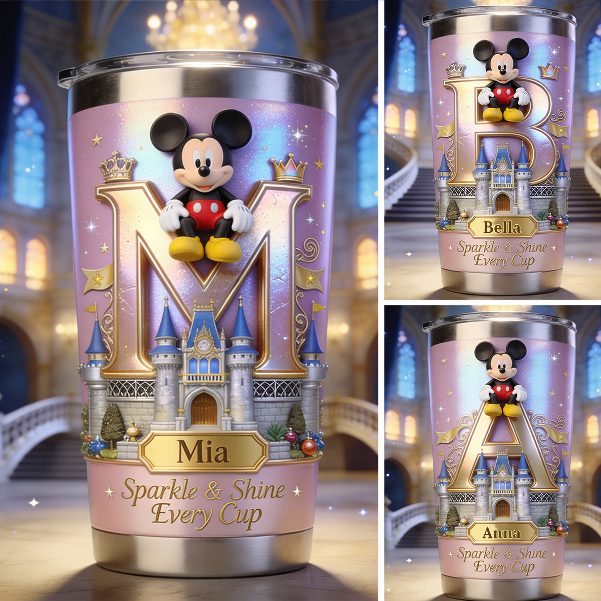 Sparkle & Shine Every Cup - Personalized Mouse Tumbler