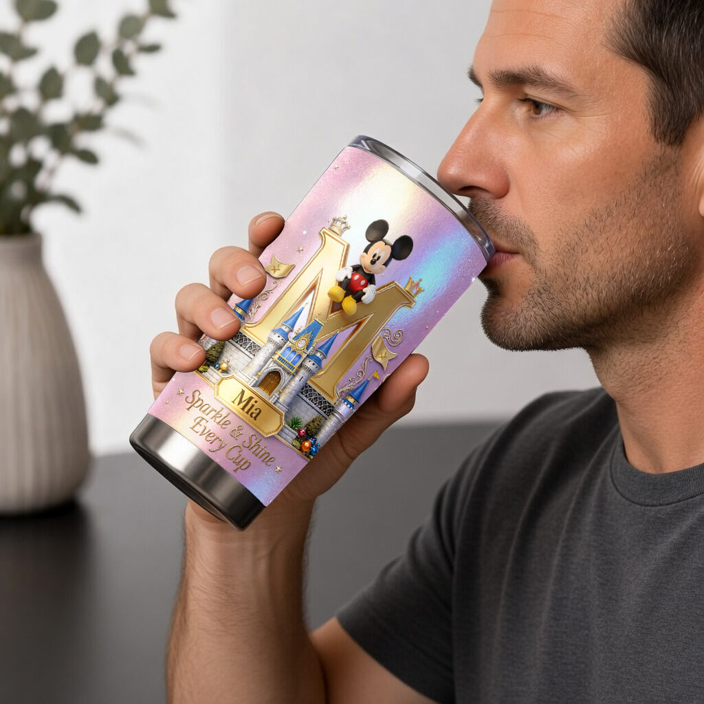 Sparkle & Shine Every Cup - Personalized Mouse Tumbler
