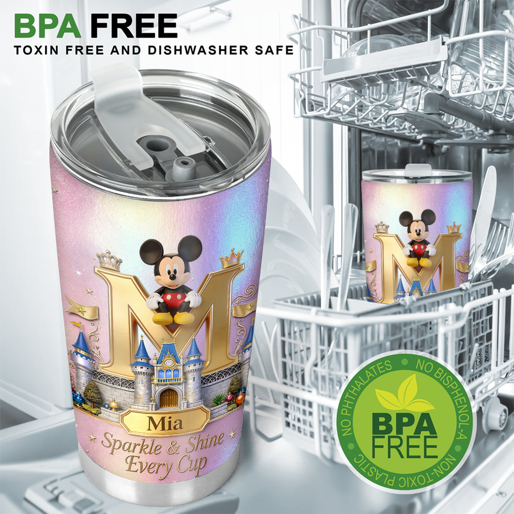 Sparkle & Shine Every Cup - Personalized Mouse Tumbler