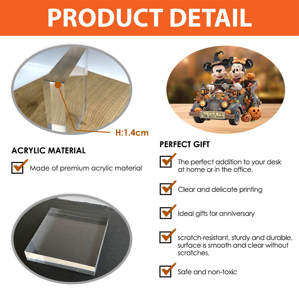 You And Me We Got This - Personalized Mouse Custom Shaped Acrylic Plaque