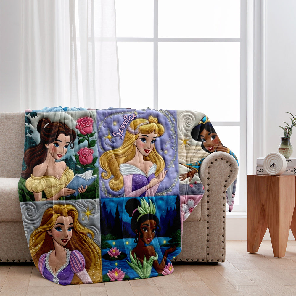 Beautiful Princesses - Personalized Mouse Blanket
