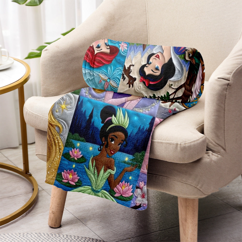 Beautiful Princesses - Personalized Mouse Blanket