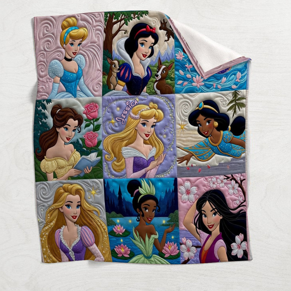 Beautiful Princesses - Personalized Mouse Blanket
