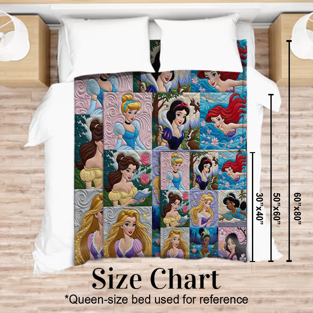 Beautiful Princesses - Personalized Mouse Blanket
