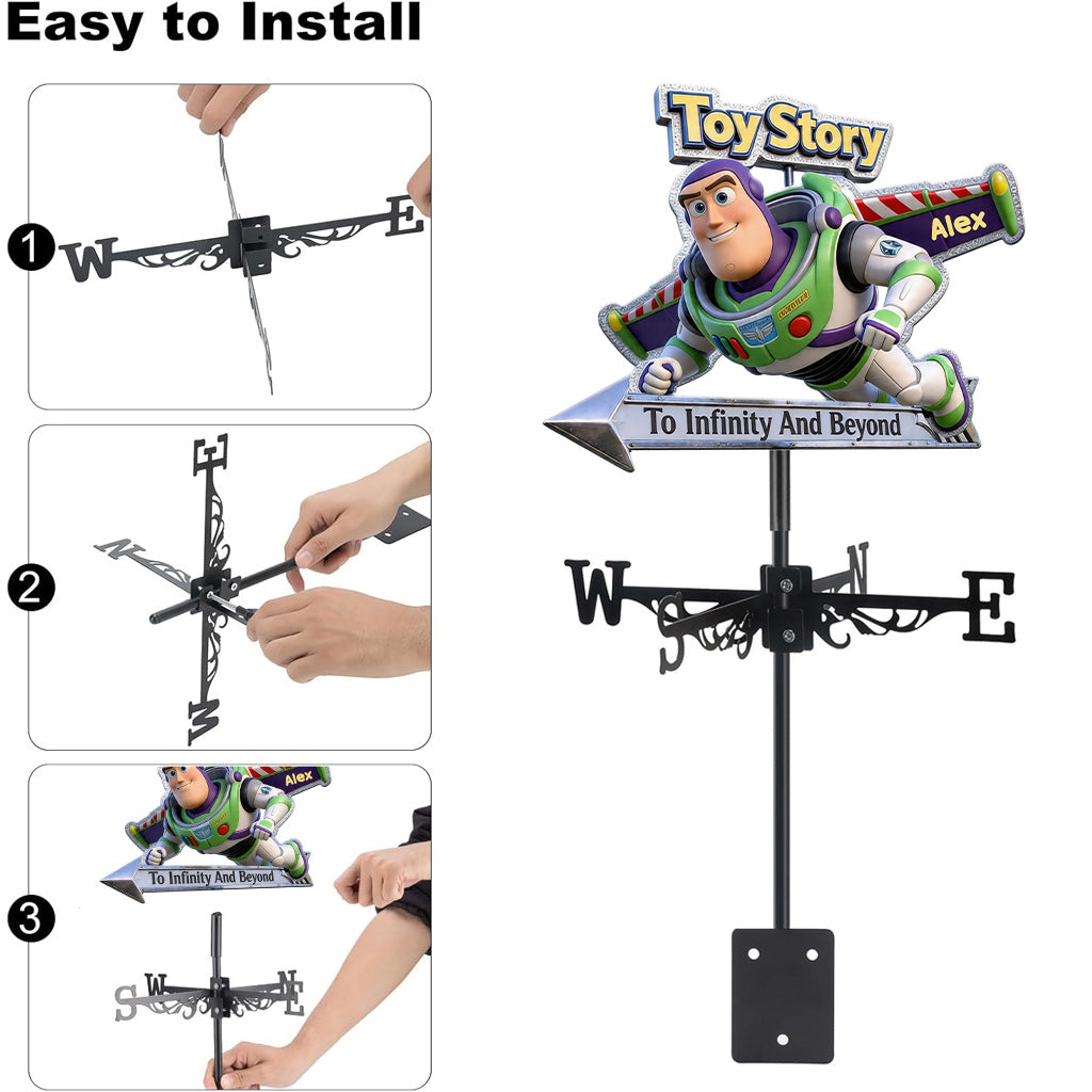 To Infinity And Beyond - Personalized Movie For Kids Weather Vane