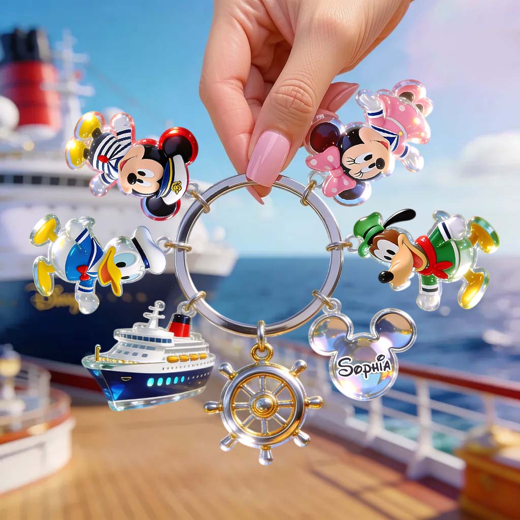 Cruise Time - Personalized Dream Cruise Premium Keychain With Charms