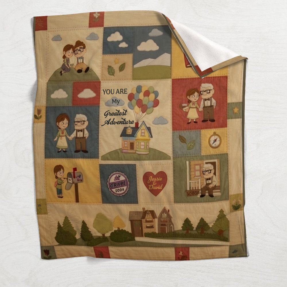 You Are My Greatest Adventure - Personalized Couple Blanket