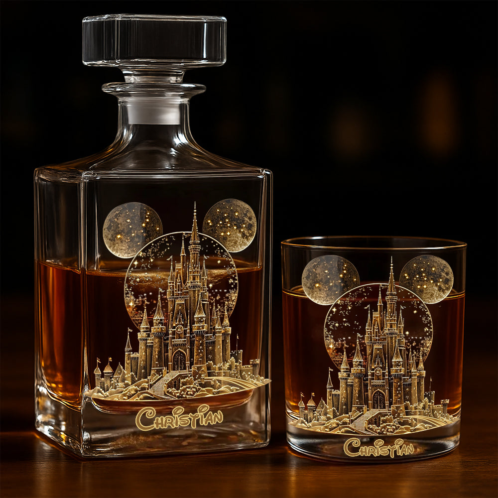 Magical Castle - Personalized Mouse Whiskey Glass