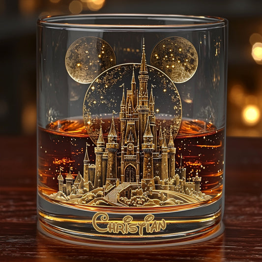 Magical Castle - Personalized Mouse Whiskey Glass