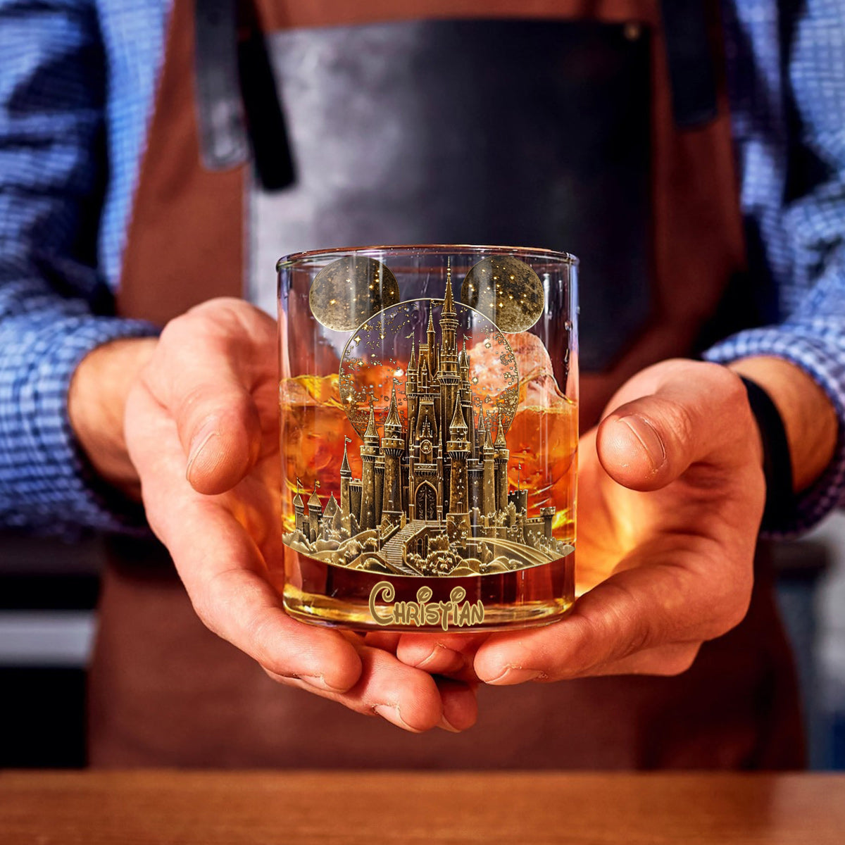 Magical Castle - Personalized Mouse Whiskey Glass