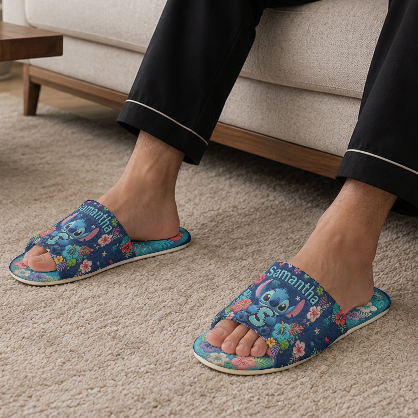 Ohana Means Family - Personalized Ohana Open-Toe Slippers