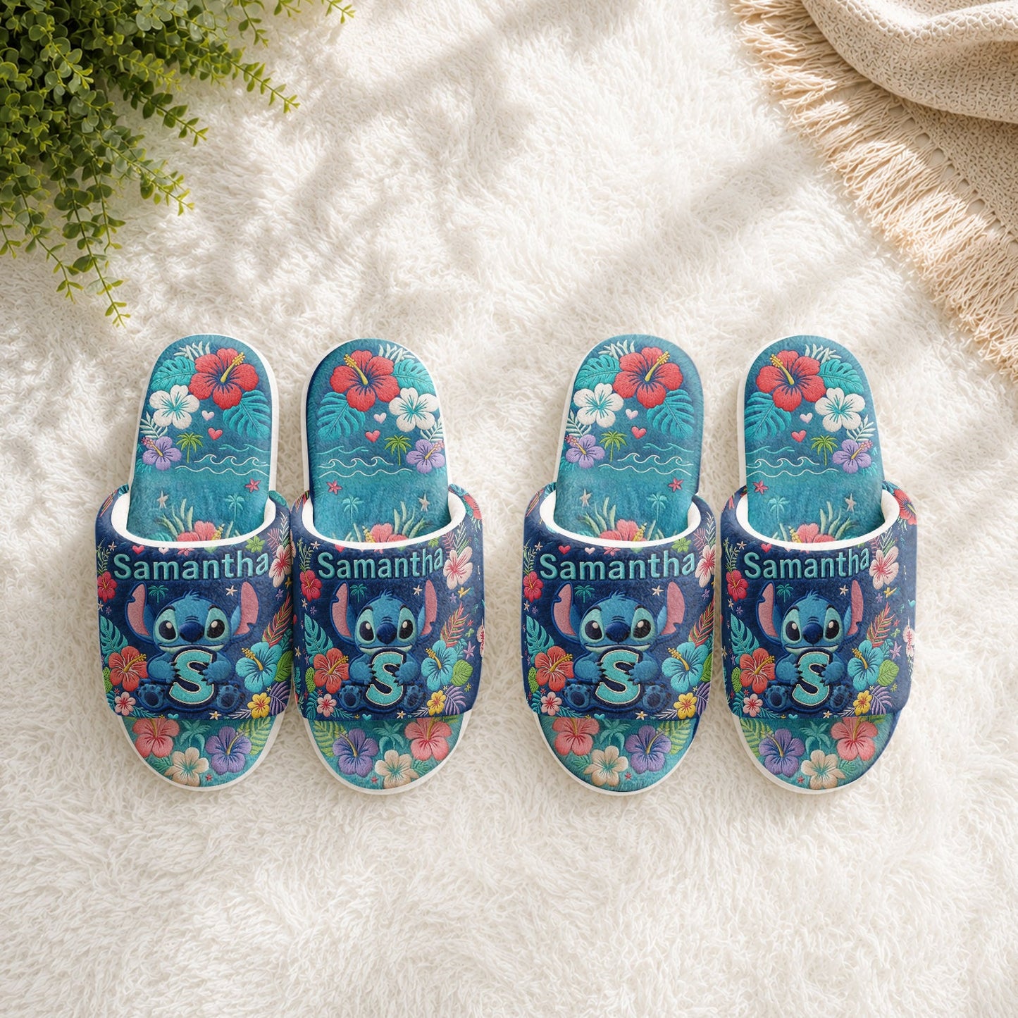 Ohana Means Family - Personalized Ohana Open-Toe Slippers