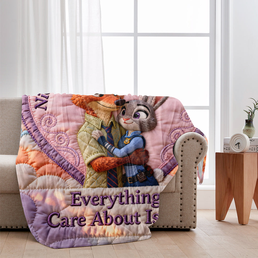 Everything I Care About Is You - Personalized Mouse Blanket