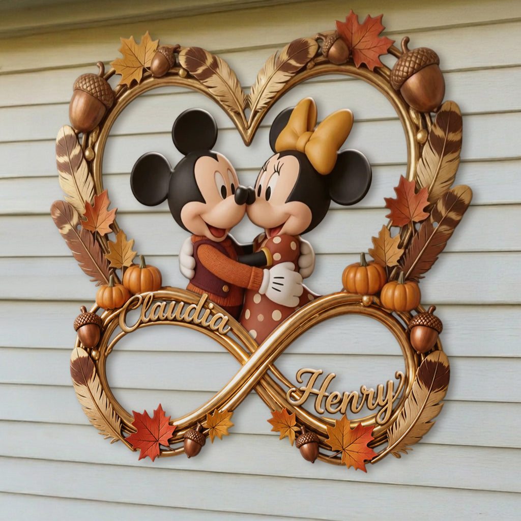 Our Thanksgiving Together - Personalized Mouse 3D Printed Cut Metal Sign