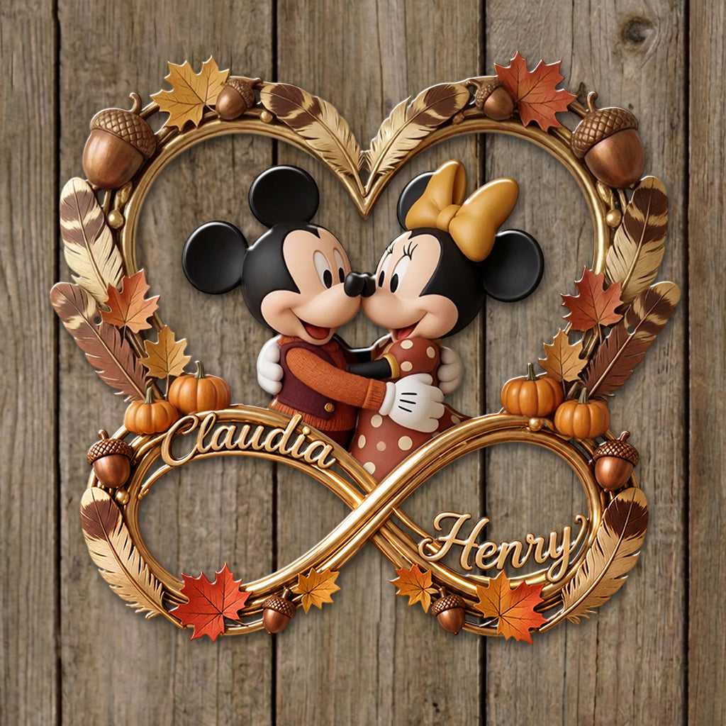 Our Thanksgiving Together - Personalized Mouse 3D Printed Cut Metal Sign