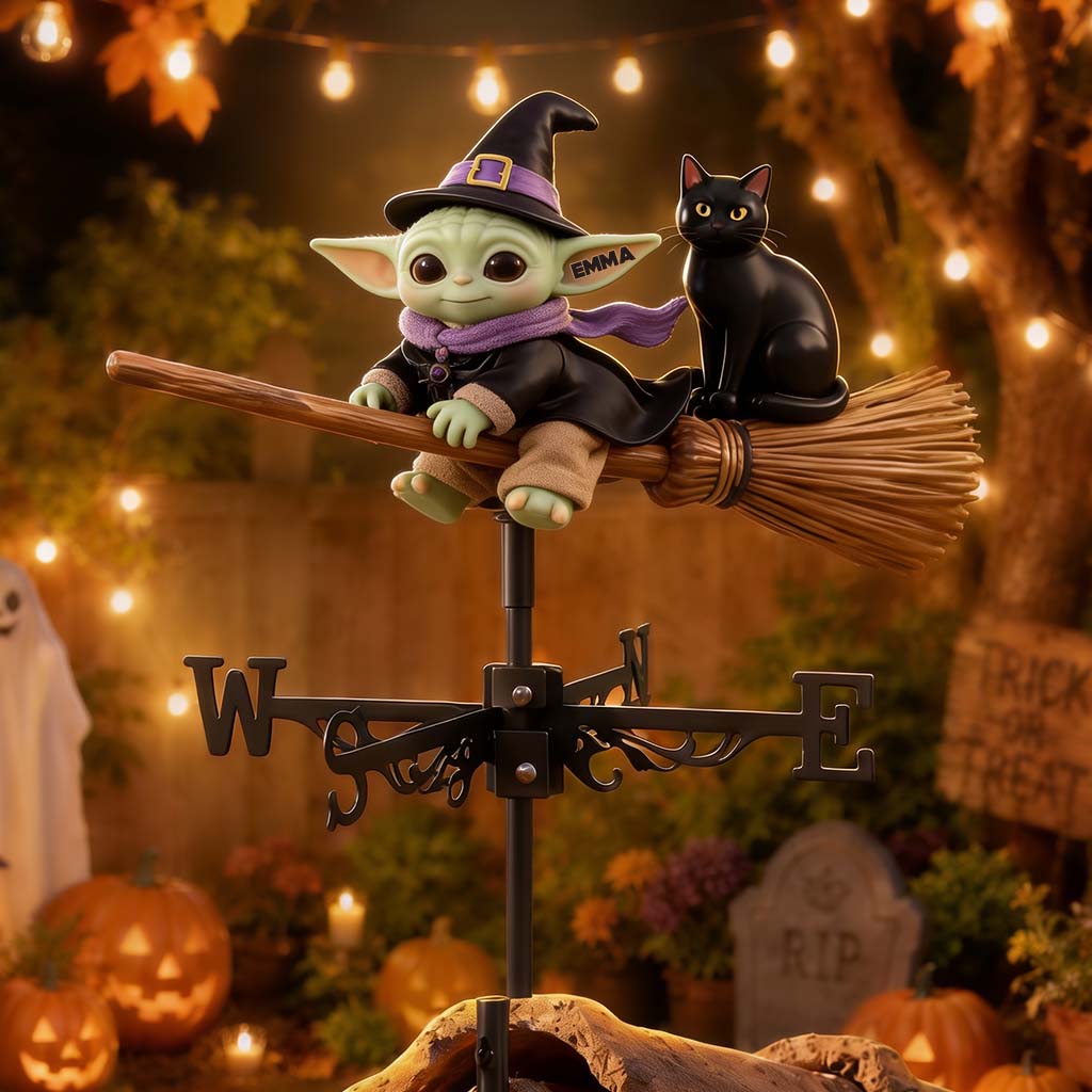Cute Alien Baby - Personalized The Force Weather Vane