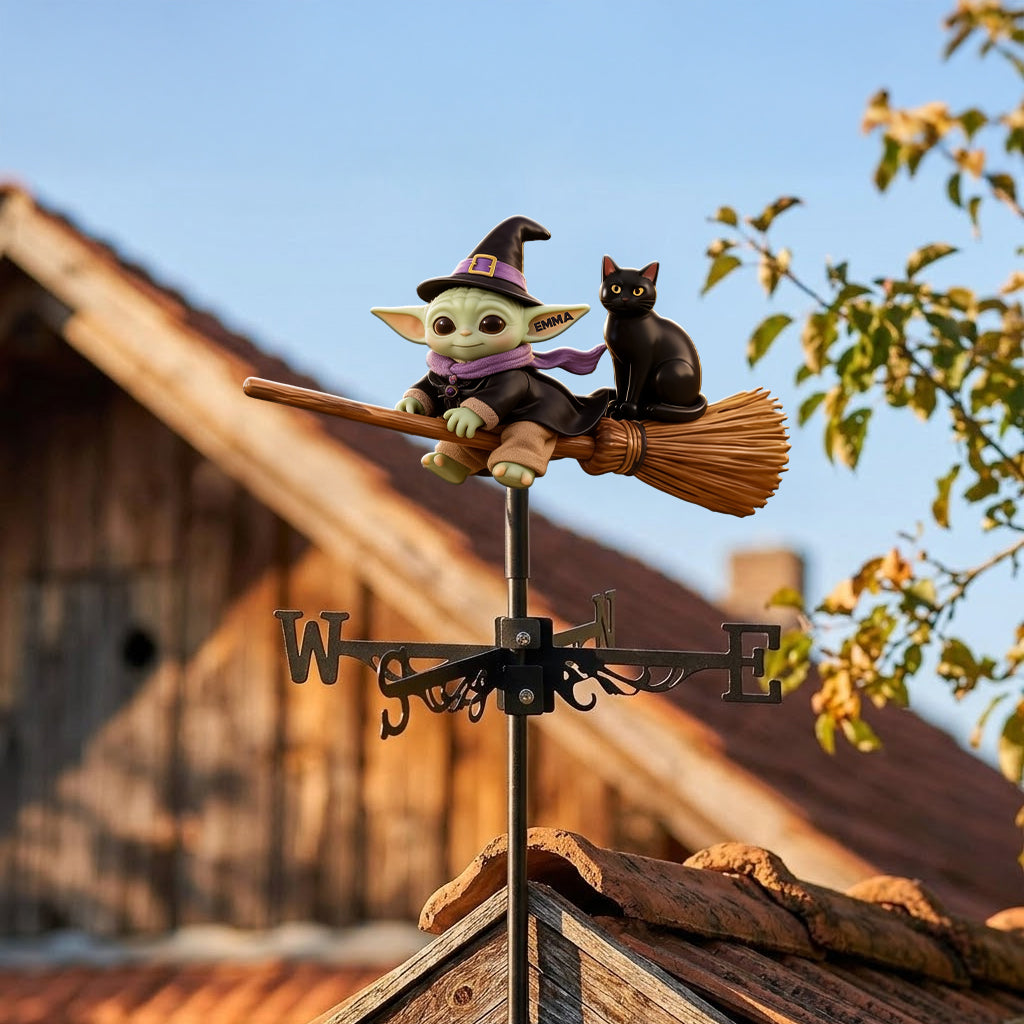 Cute Alien Baby - Personalized The Force Weather Vane
