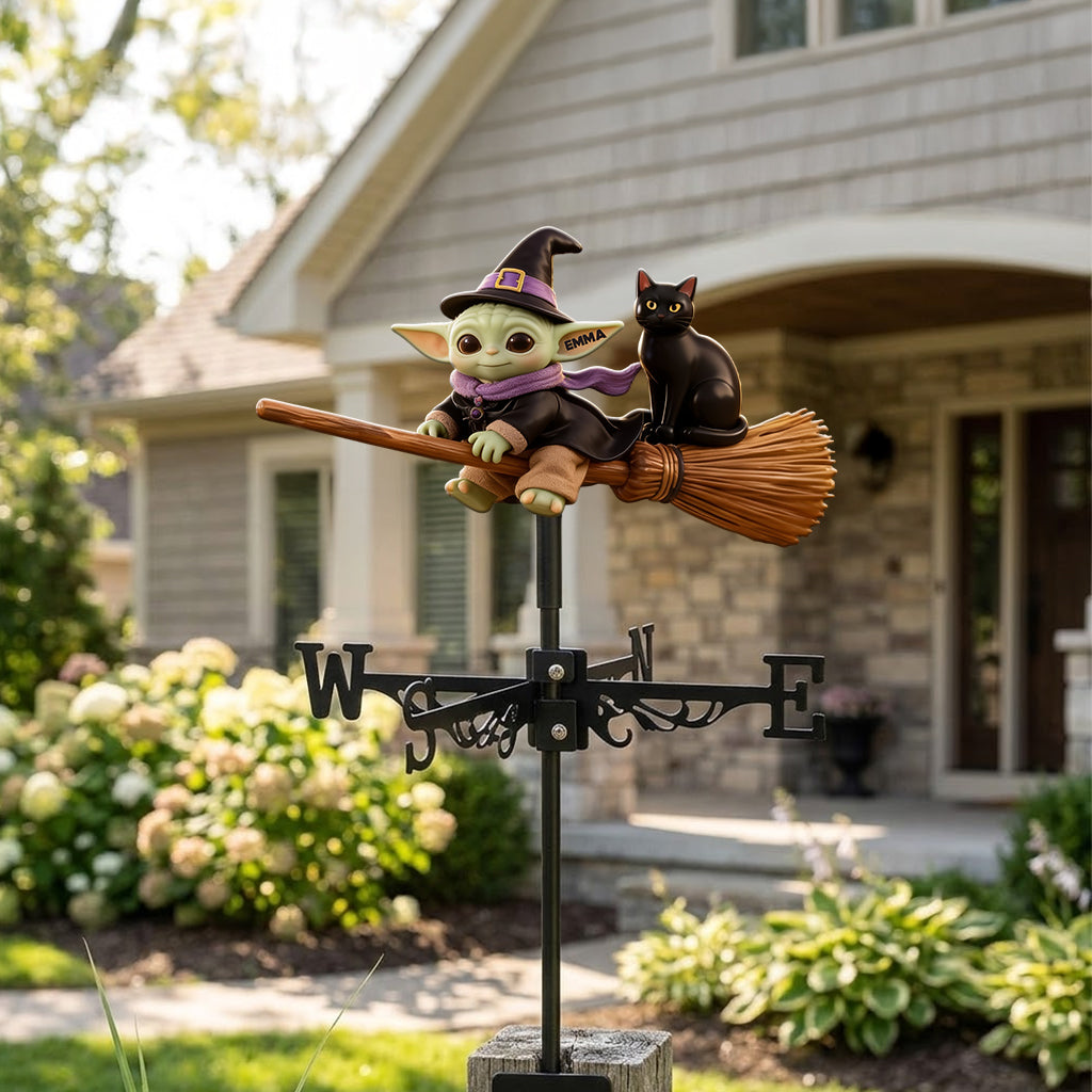 Cute Alien Baby - Personalized The Force Weather Vane